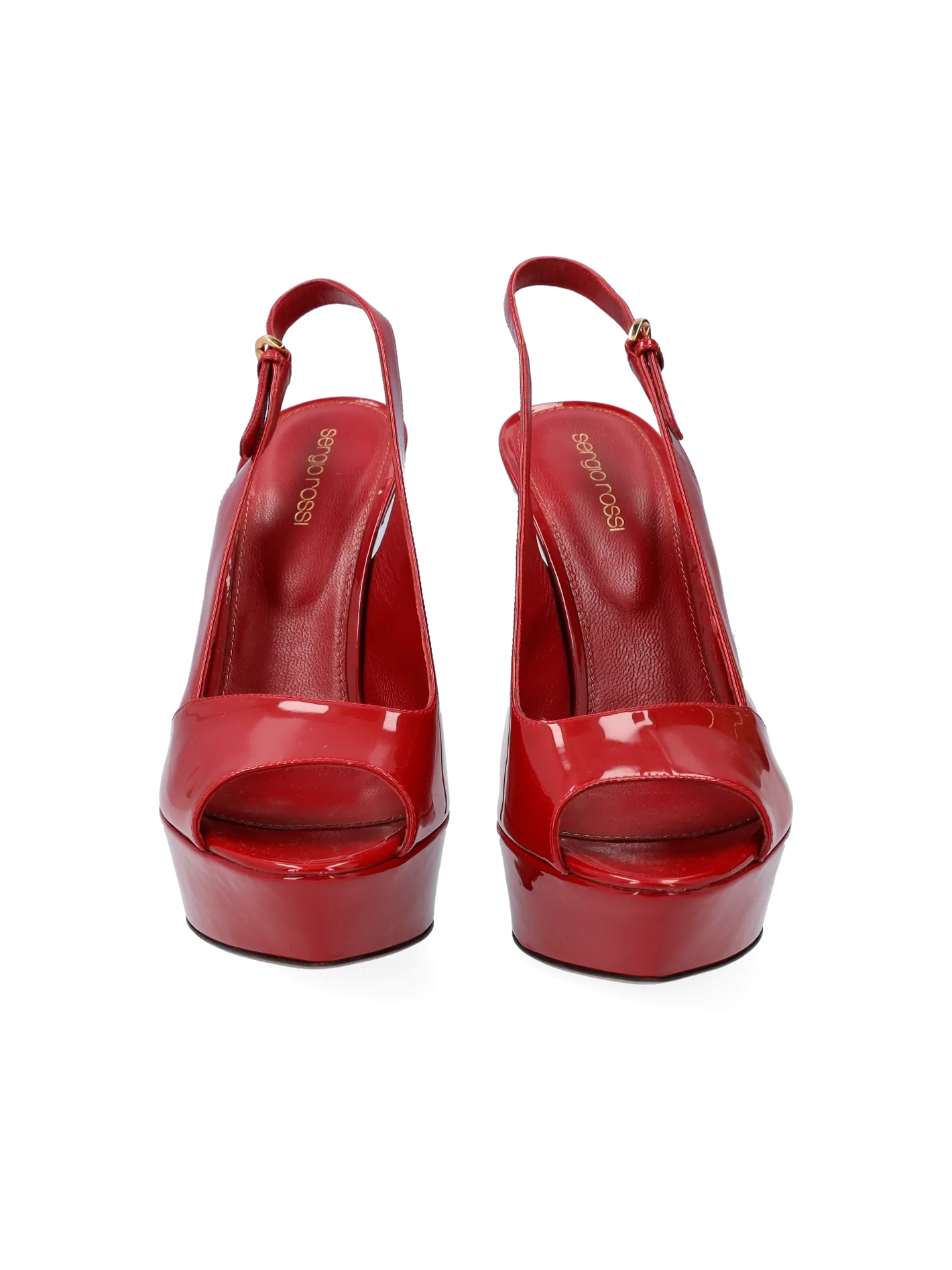 130mm peep-toe patent leather slingback sandals