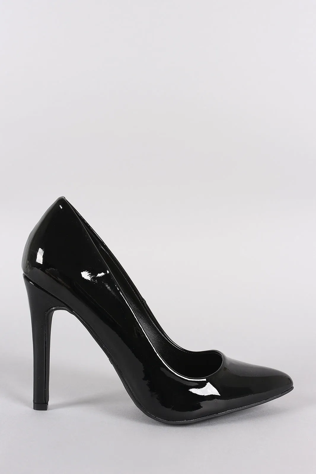 Anne Michelle Patent Leather Pointy Toe Stiletto Heel