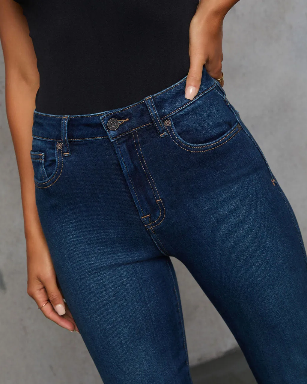 Ashley Cropped High Rise Straight Leg Jeans