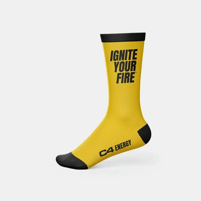 C4® Athletic Socks - Black / Yellow