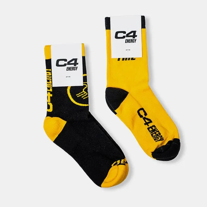 C4® Athletic Socks - Black / Yellow