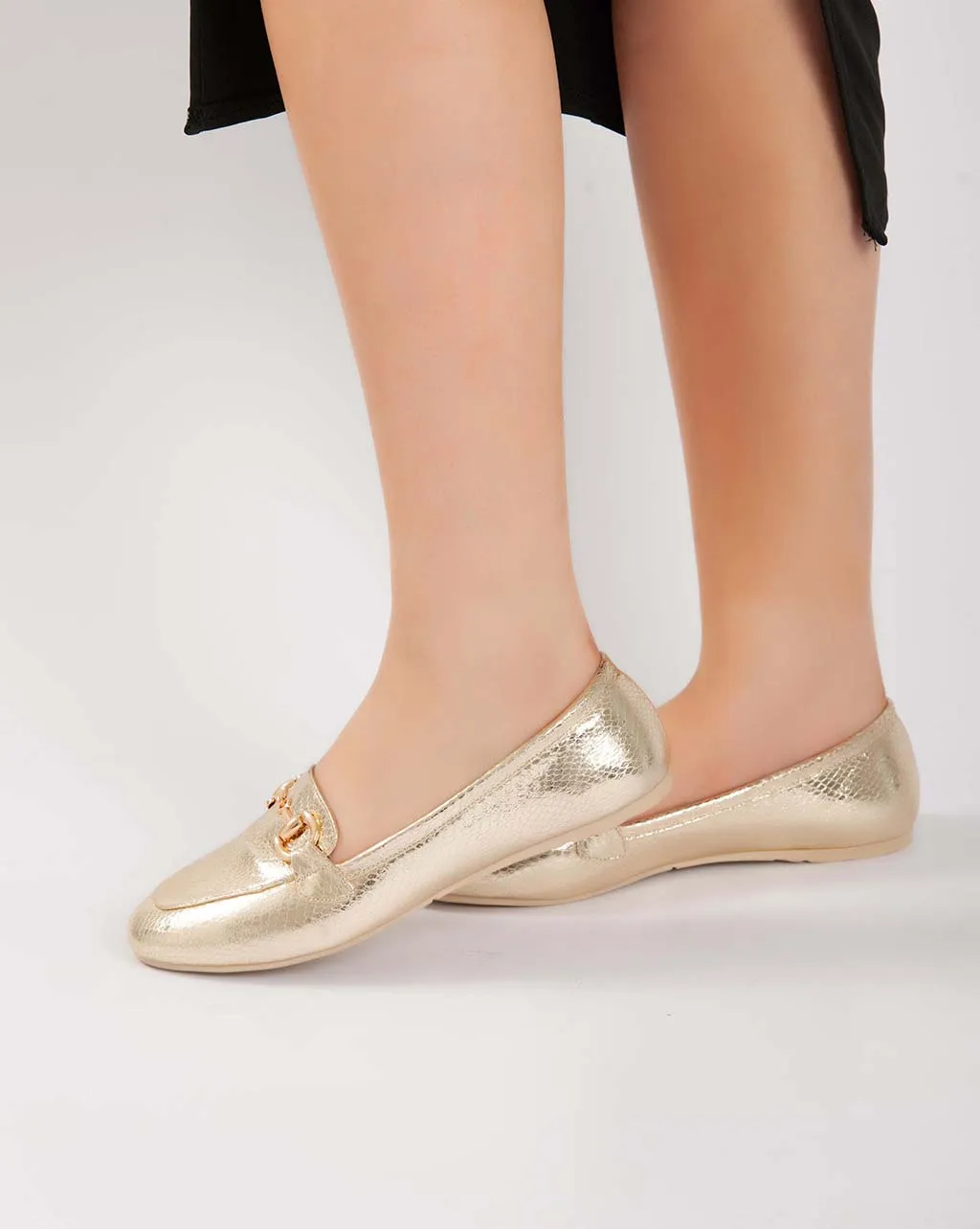 Chain Metallic Ballerina - Gold