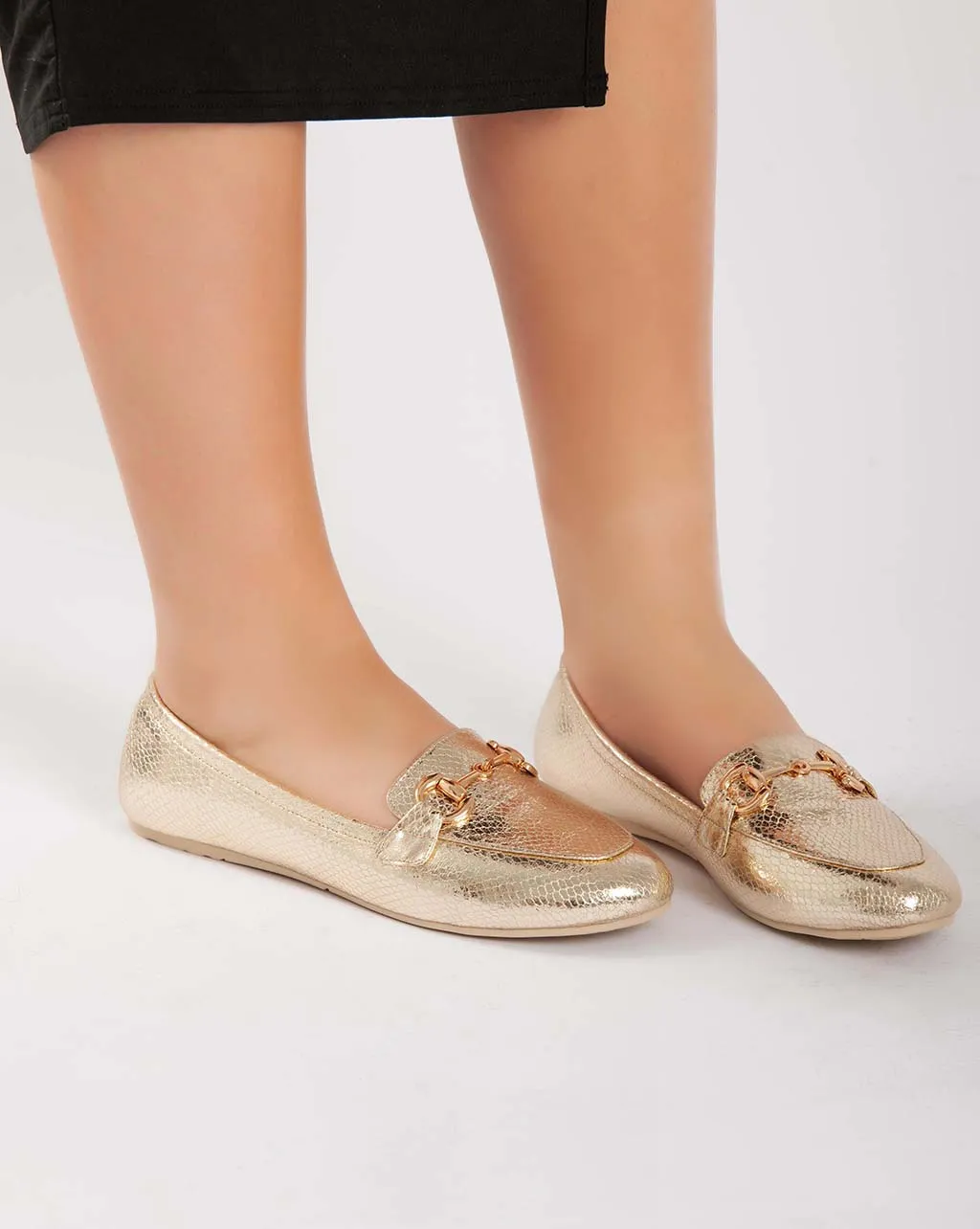 Chain Metallic Ballerina - Gold