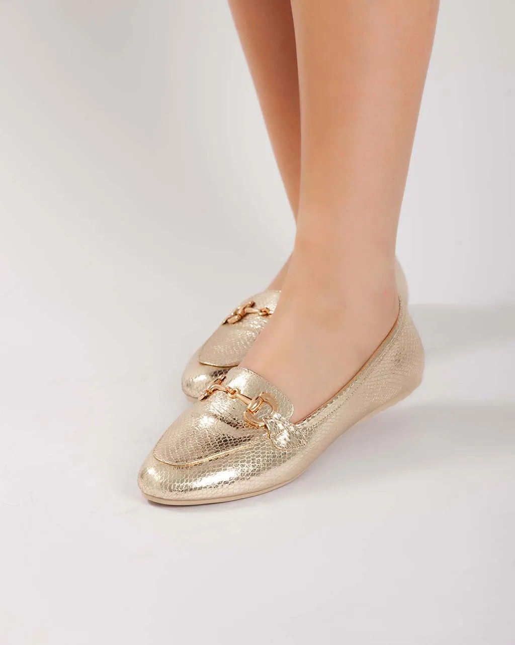 Chain Metallic Ballerina - Gold