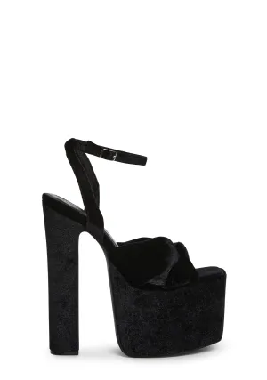 Cheers To U Platform Sandals - Black