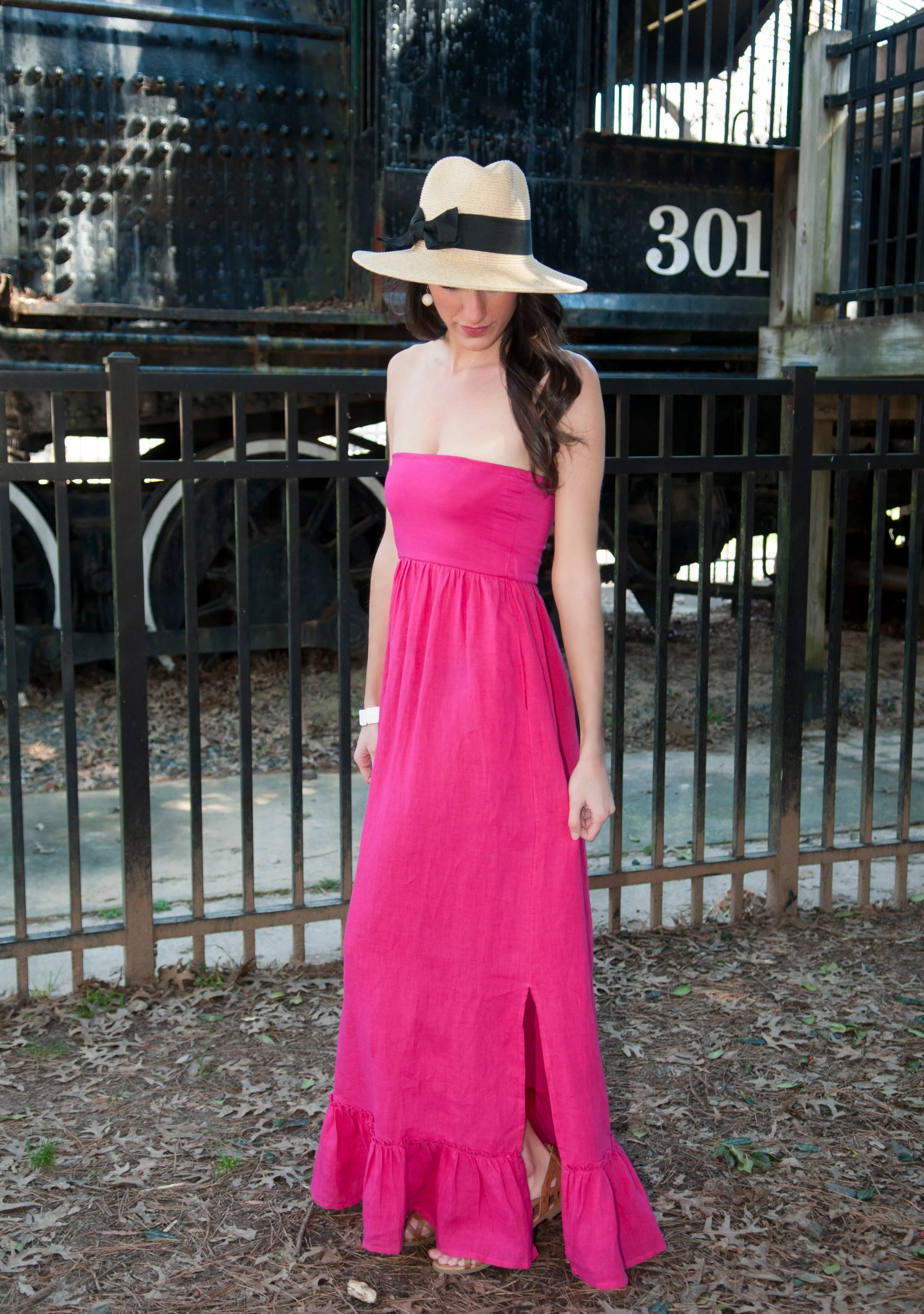 Christine Ruffle Hem Maxi Dress