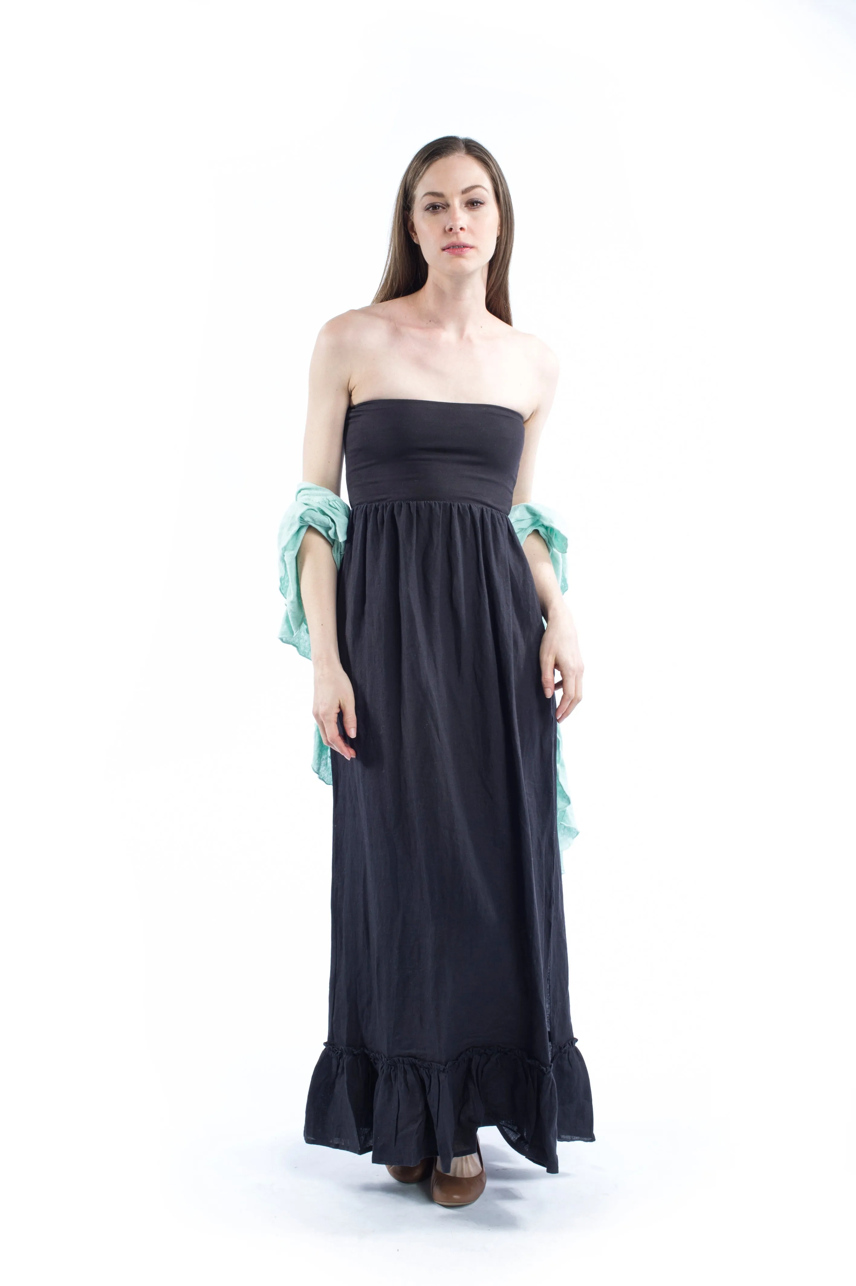 Christine Ruffle Hem Maxi Dress