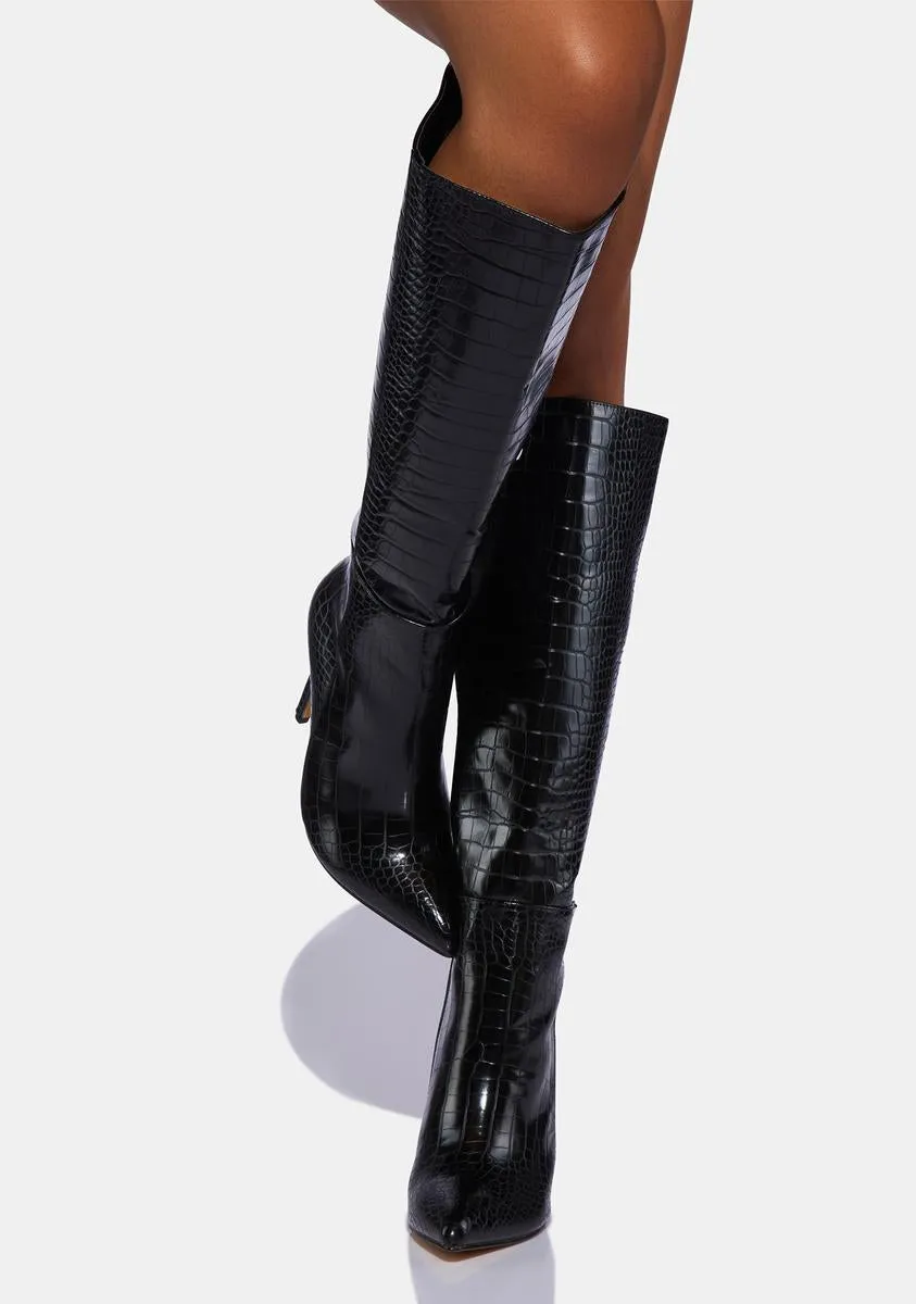 Dropping Hints Knee High Boots