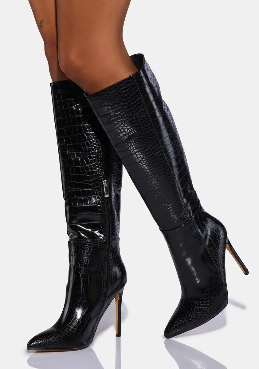 Dropping Hints Knee High Boots