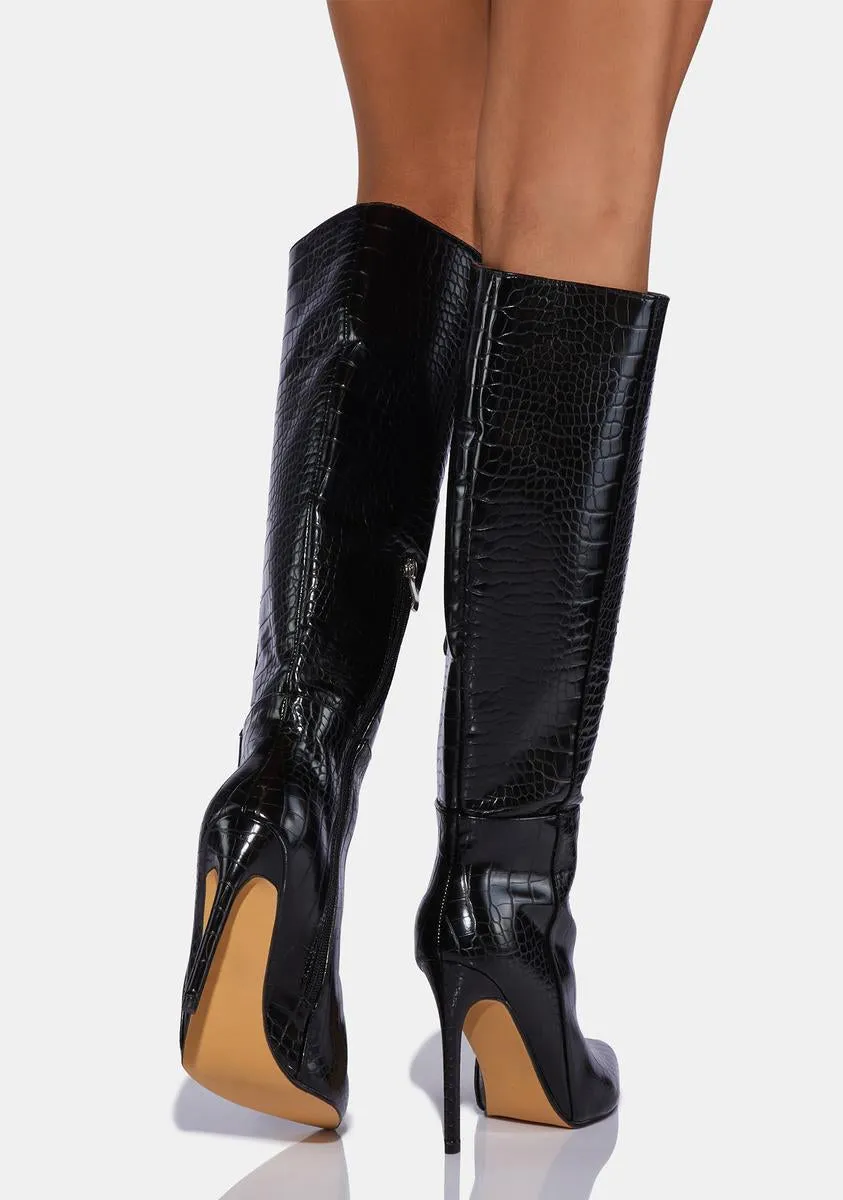 Dropping Hints Knee High Boots