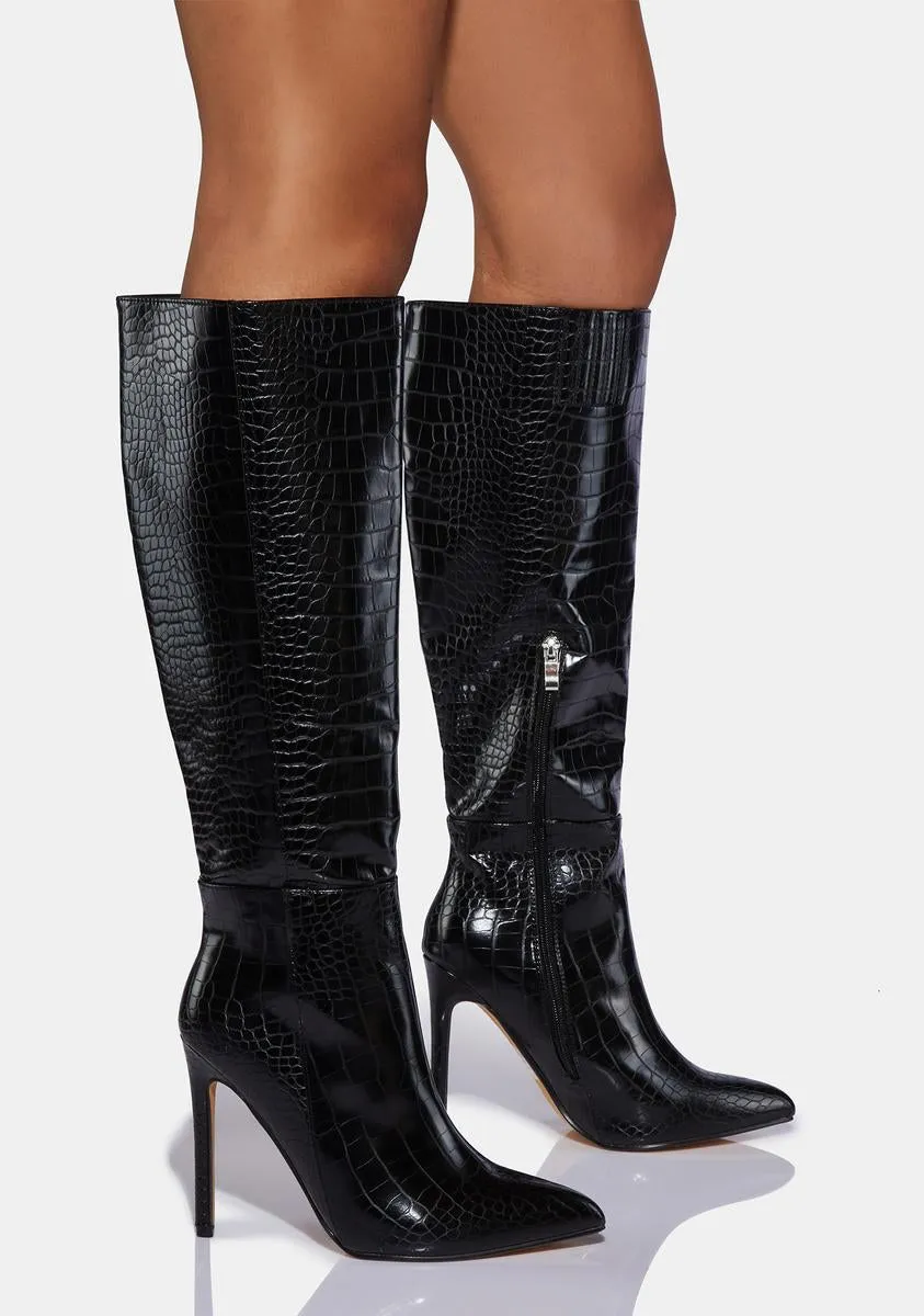 Dropping Hints Knee High Boots