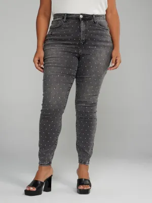 Fashion To Figure - High Rise Studded Skinny Jeans