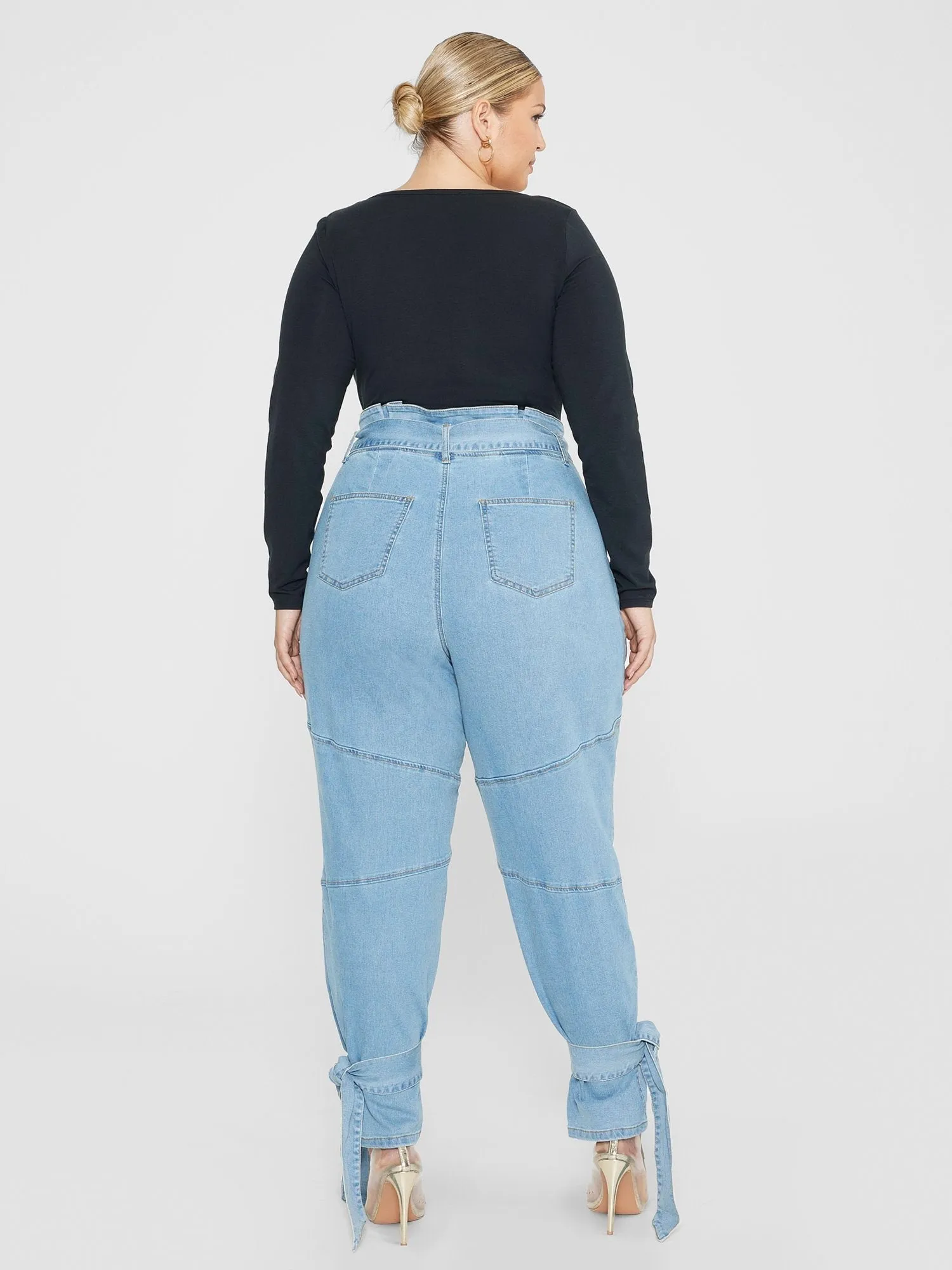 Fashion To Figure - High Rise Tie Detail Jeans