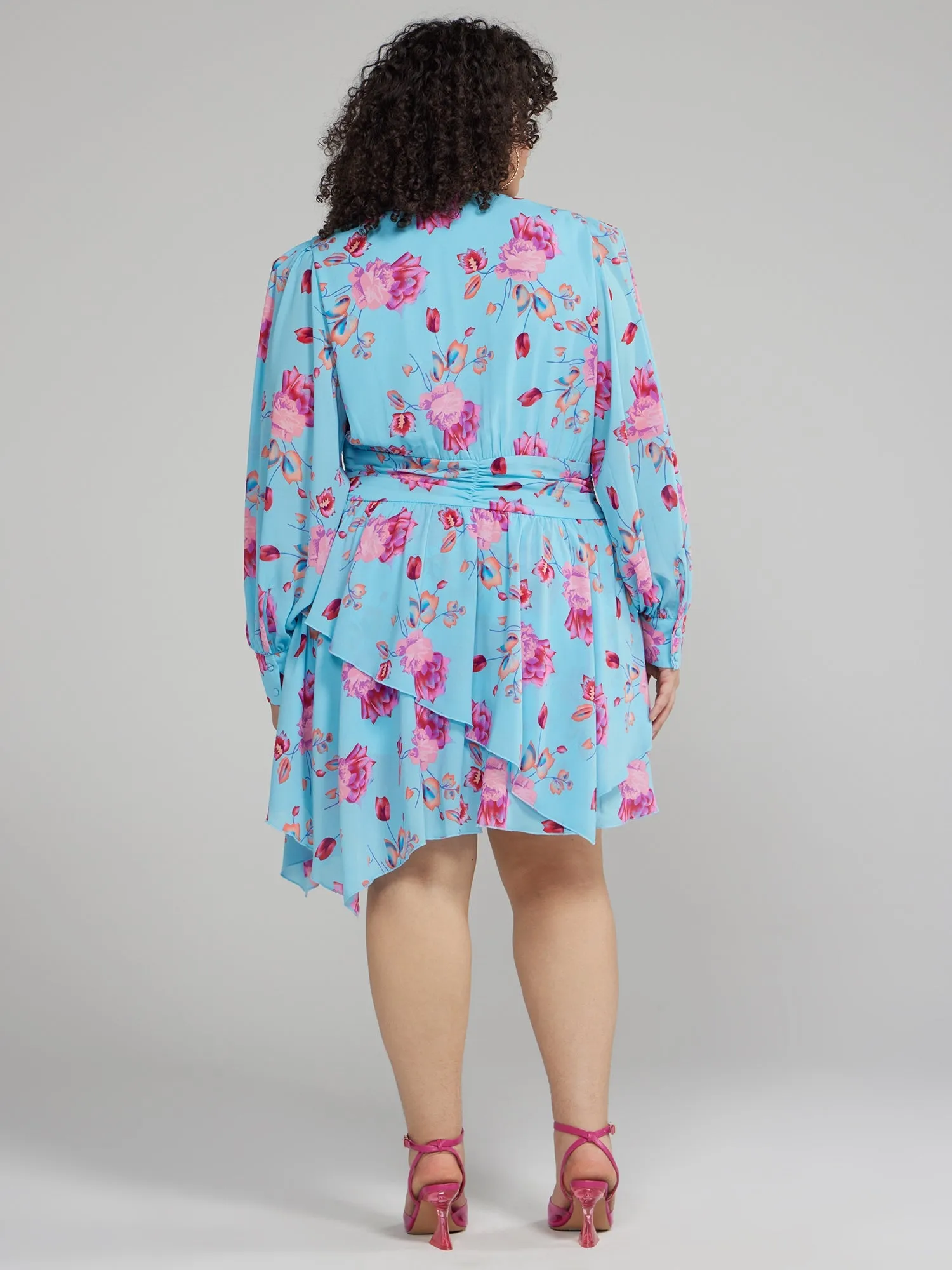 Fashion To Figure - Puff Sleeve Floral Dress