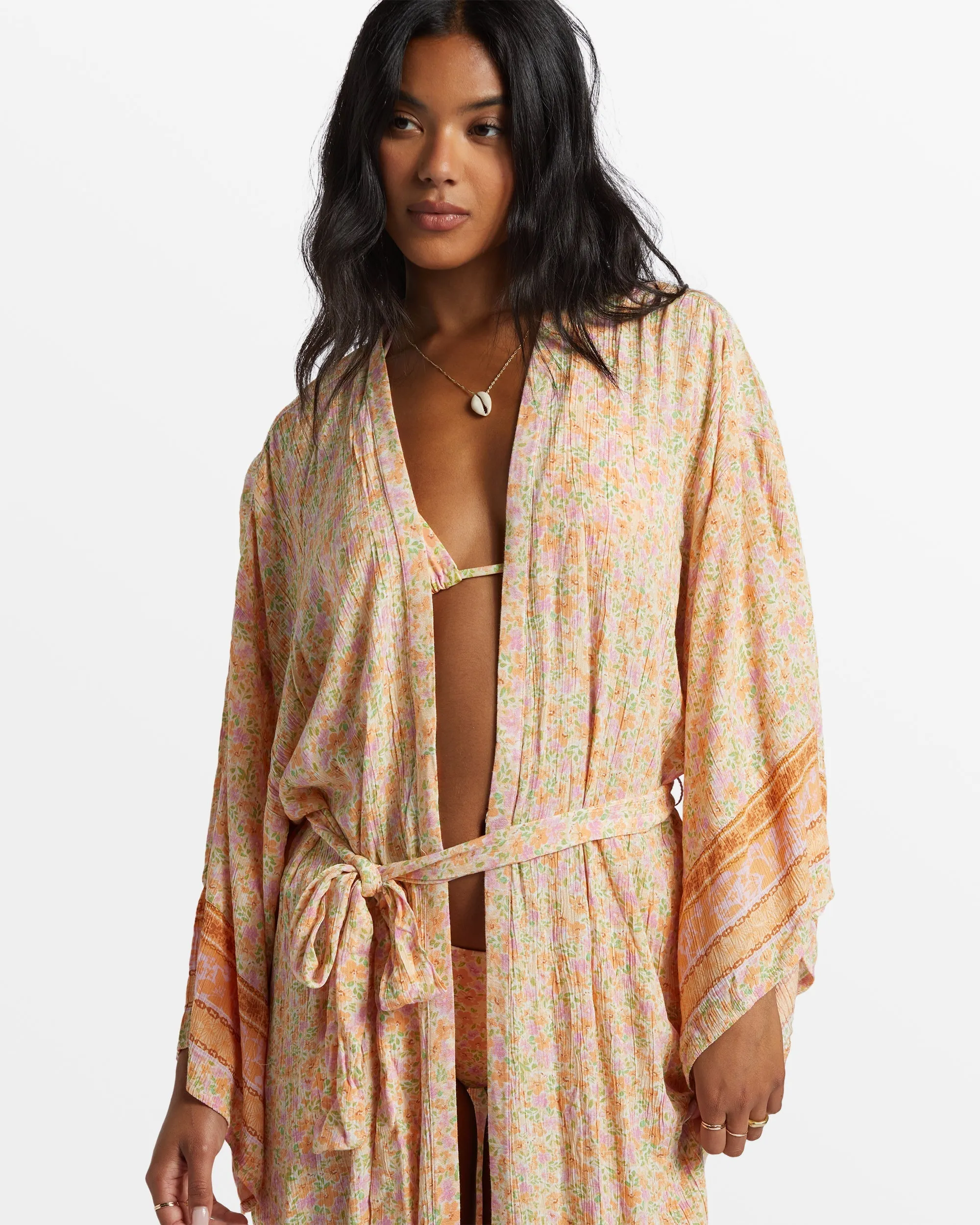 Head Over Heels Beach Kimono - Pink Dream