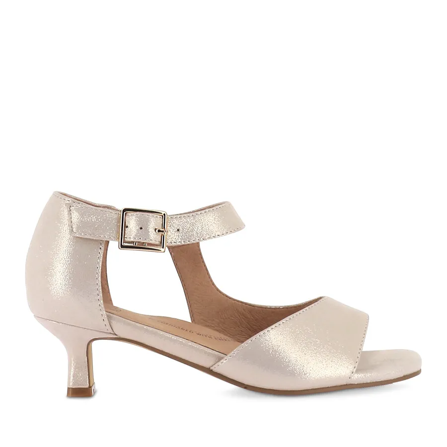 IRUNN W - PALE GOLD SHIMMER LEATHER