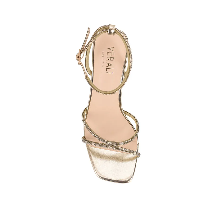 Kian Block Heel Sandals - Champagne Smooth