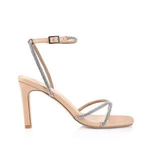 Kian Block Heel Sandals - Nude Smooth