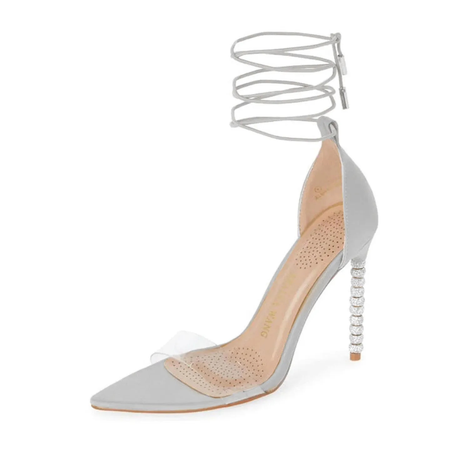 LEXIE-GREY STILETTO SANDAL