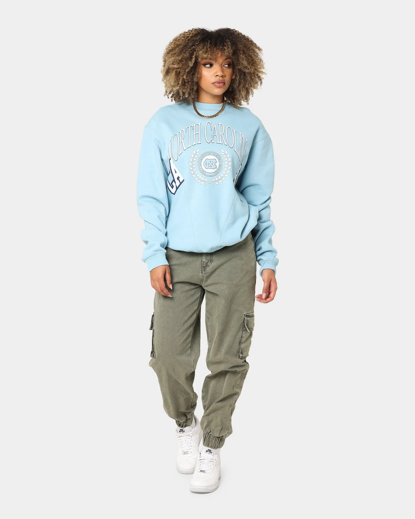 NCAA Women's UNC Tar Heels Vintage Split Crewneck Carolina Blue