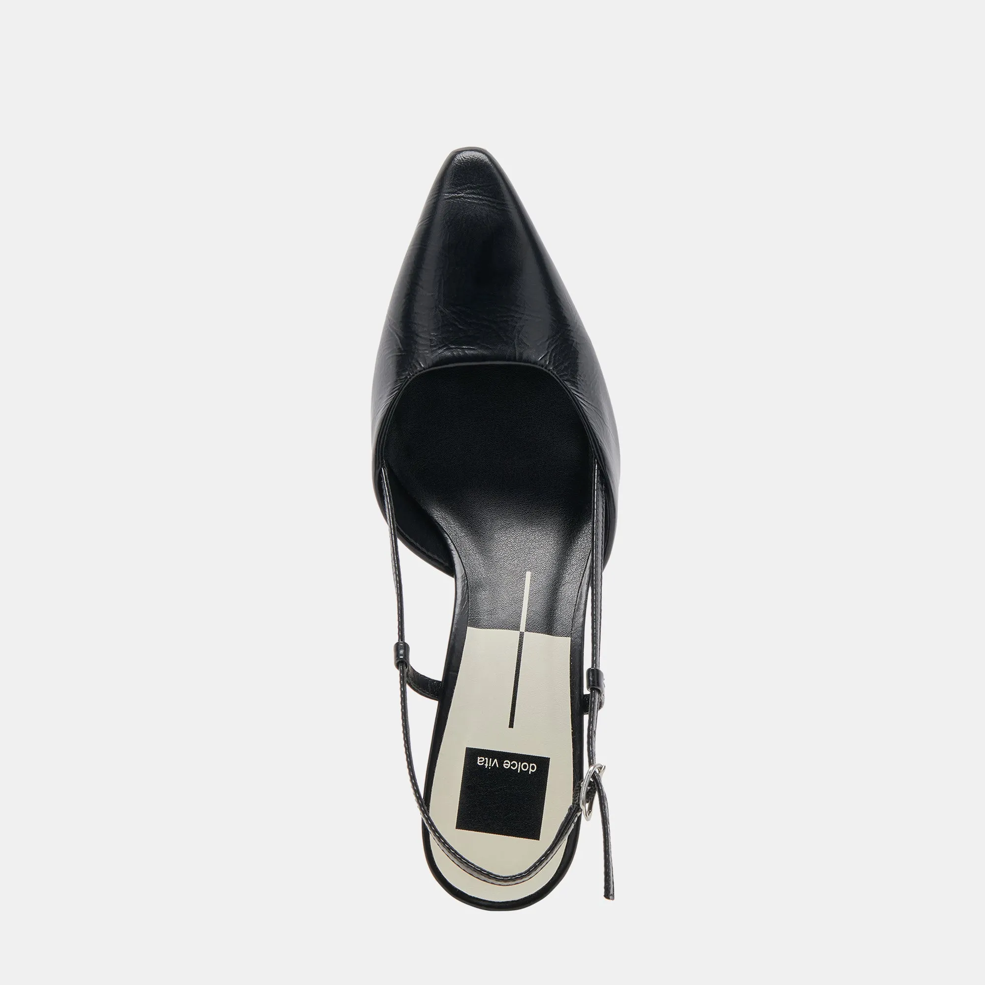 ODELA WIDE HEELS MIDNIGHT CRINKLE PATENT