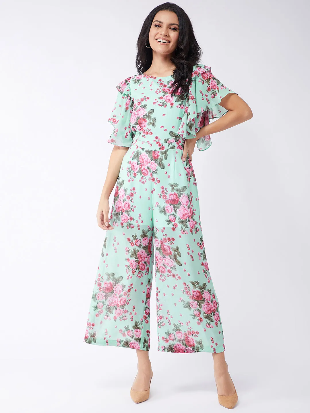 Pastel Printed Floral Jumpsuit