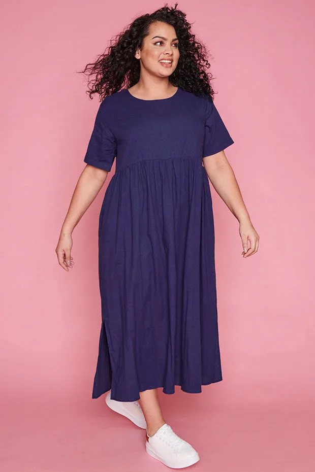 Patrice Navy Dress