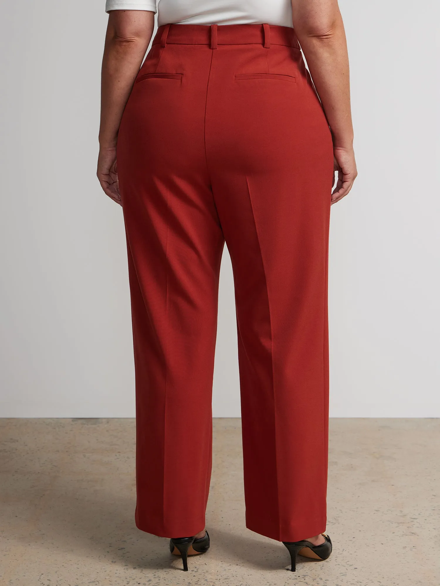 Plus Tailored Straight Leg Pants