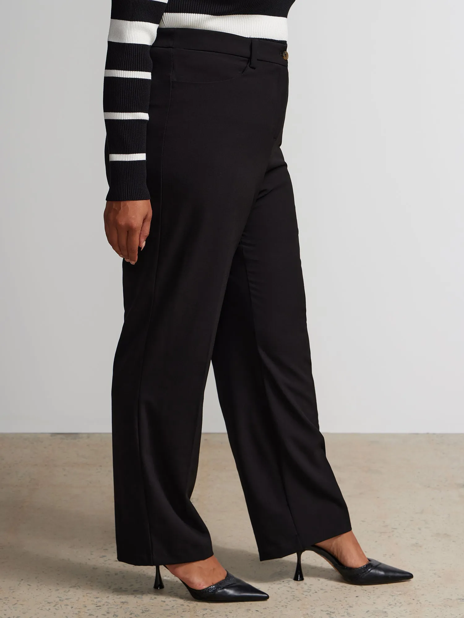 Plus Tailored Straight Leg Pants