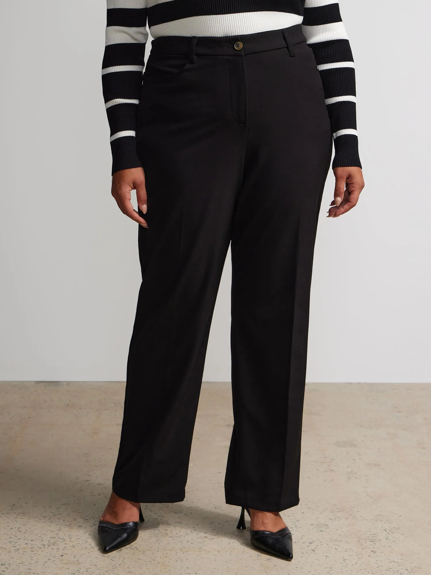 Plus Tailored Straight Leg Pants