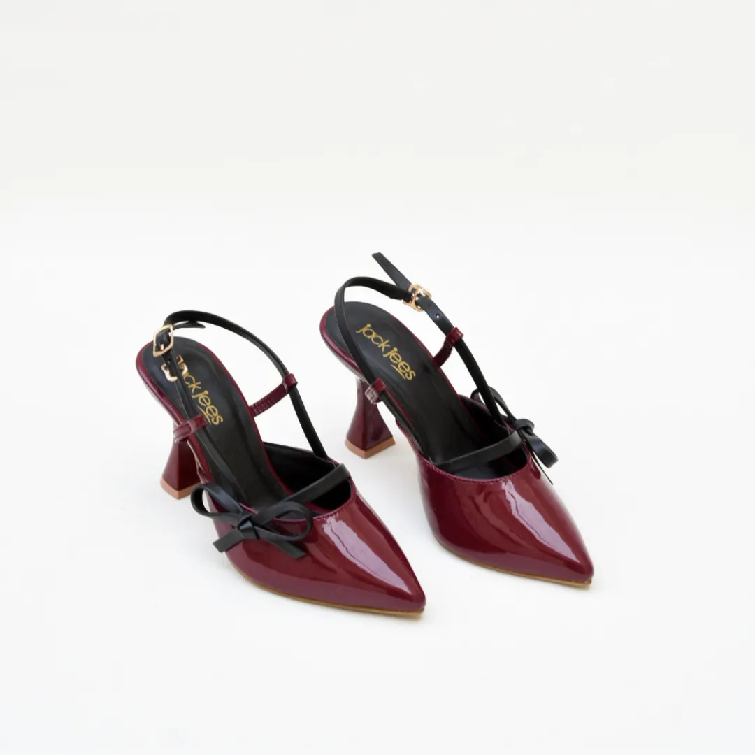 Pointed Charm Heels Maroon