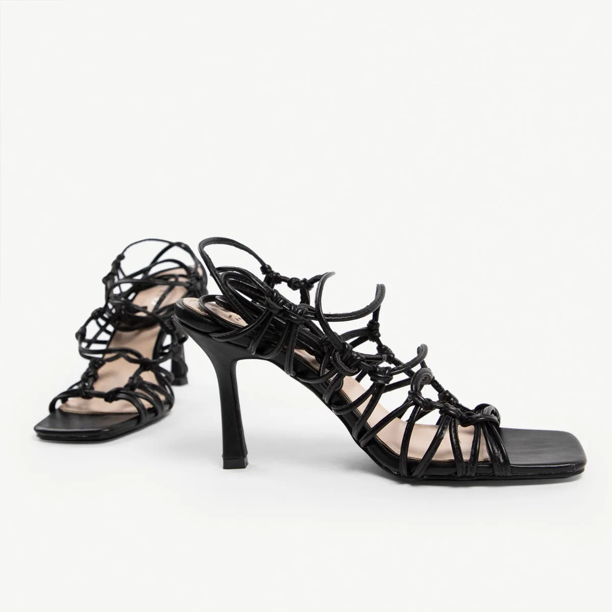 RAID Edyn Strappy Stiletto Heel in Black