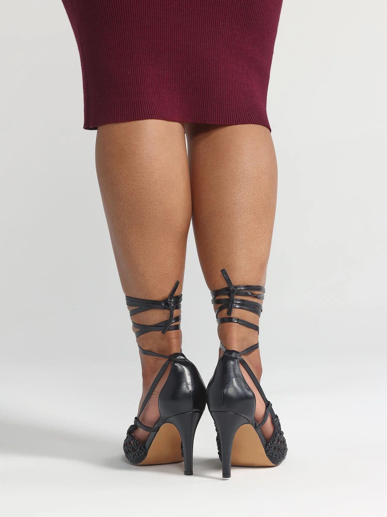 Raina Wide Width Macrame Strappy Heels