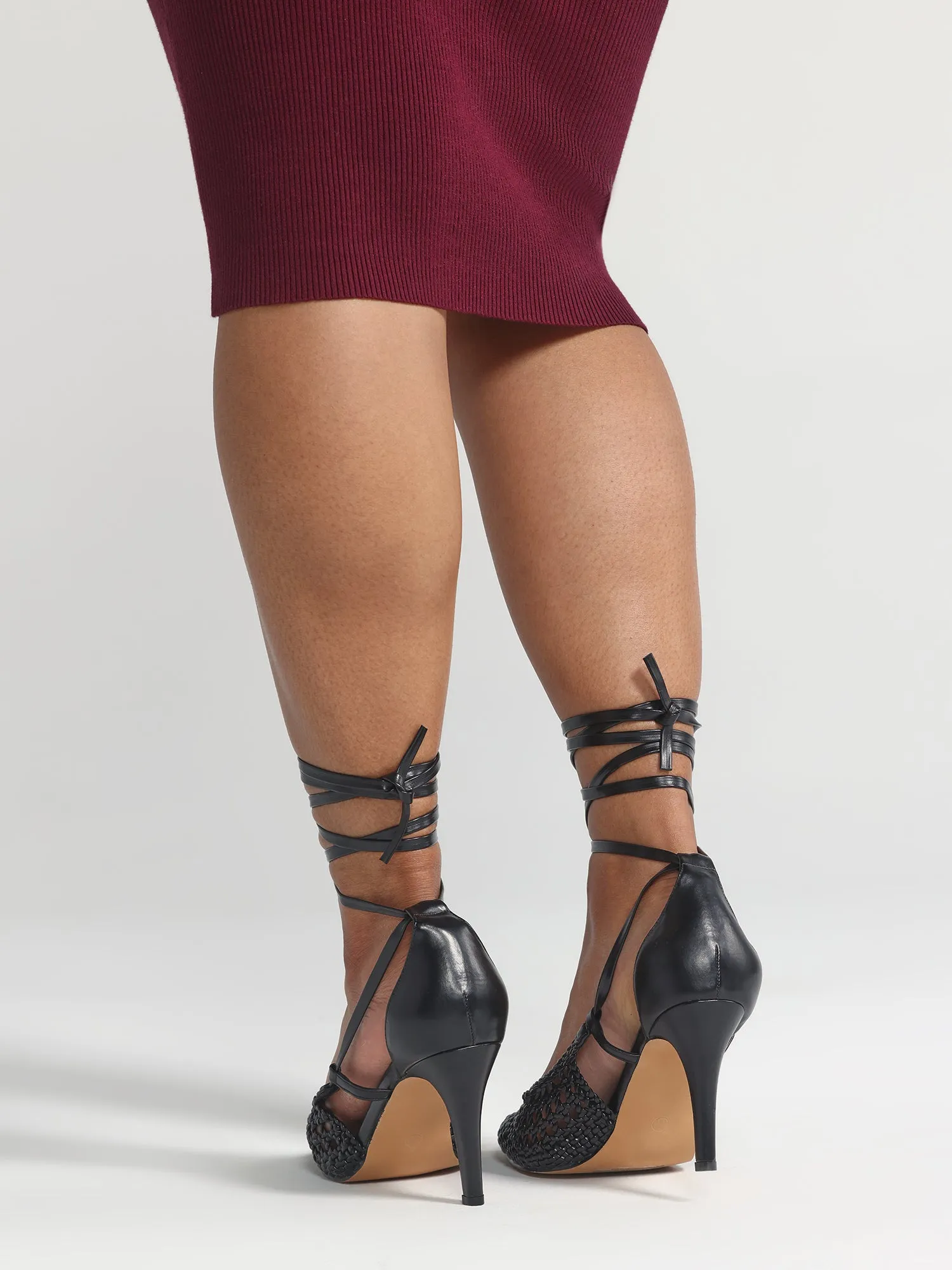 Raina Wide Width Macrame Strappy Heels