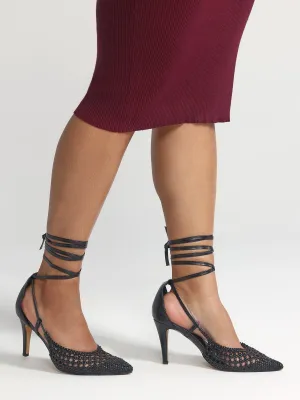 Raina Wide Width Macrame Strappy Heels