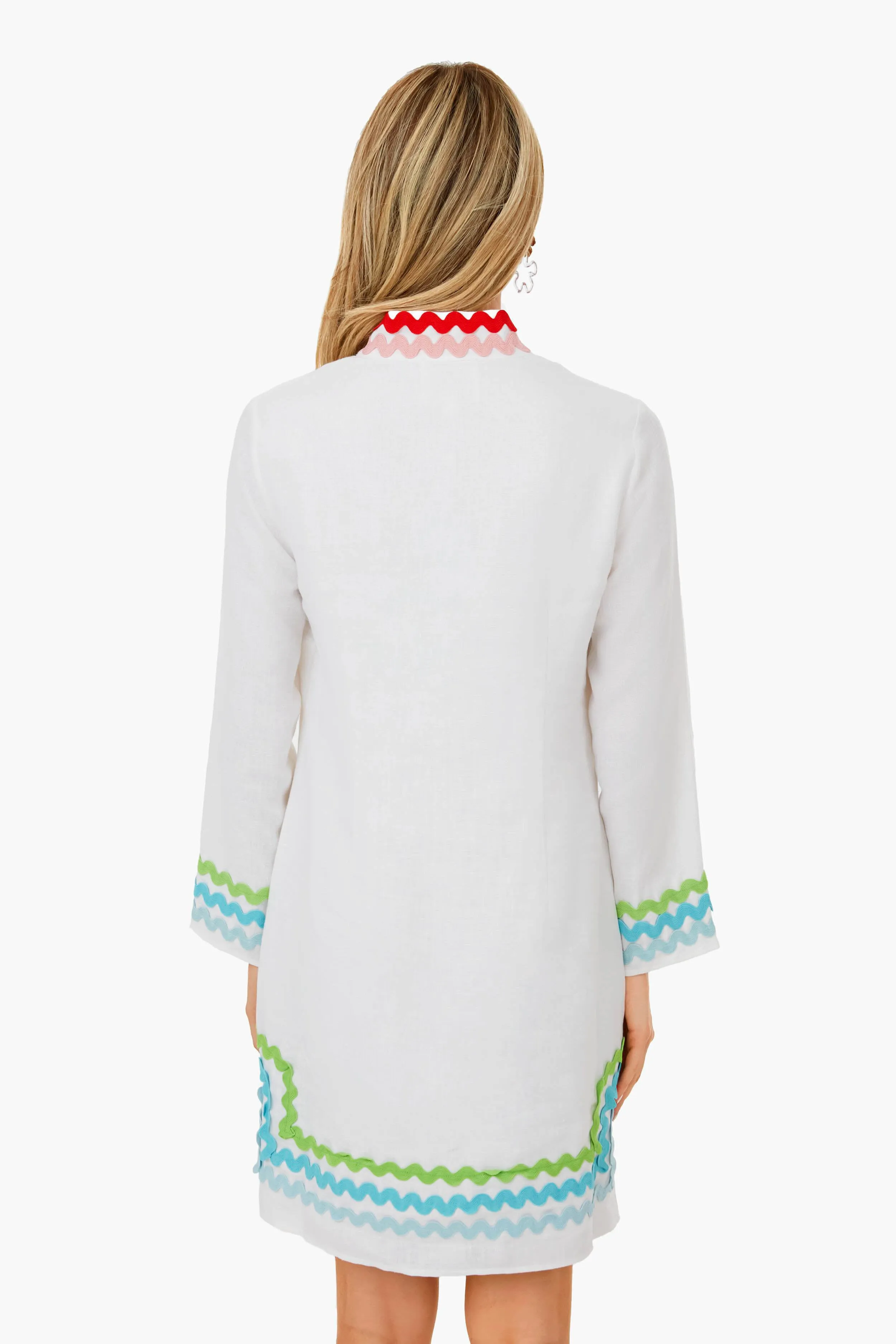 Rainbow Ric Rac Long Sleeve Classic Tunic Dress