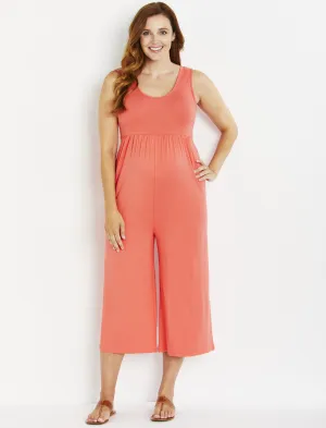 Relaxed Fit Maternity Jumpsuit in Pink