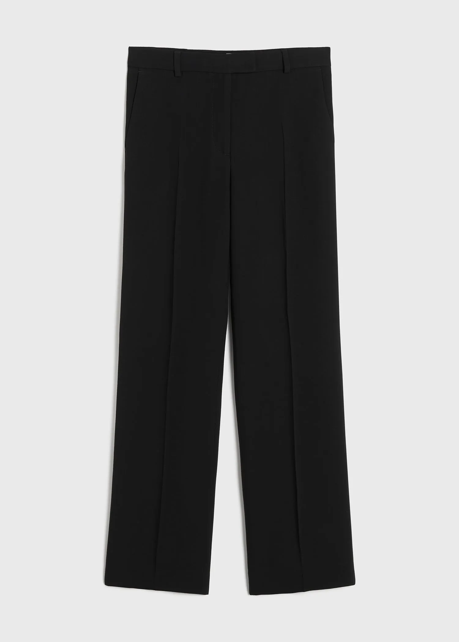 Relaxed straight trousers black