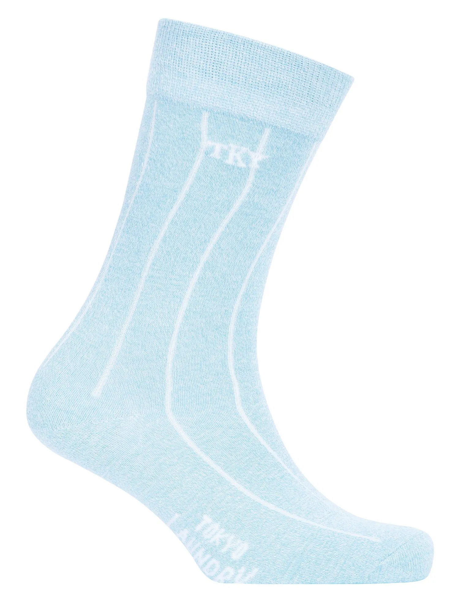 Rocksta (5 Pack) Cotton Rich Striped Marled Socks in Grey / Pink / Green / Blue / Black Marl - Tokyo Laundry