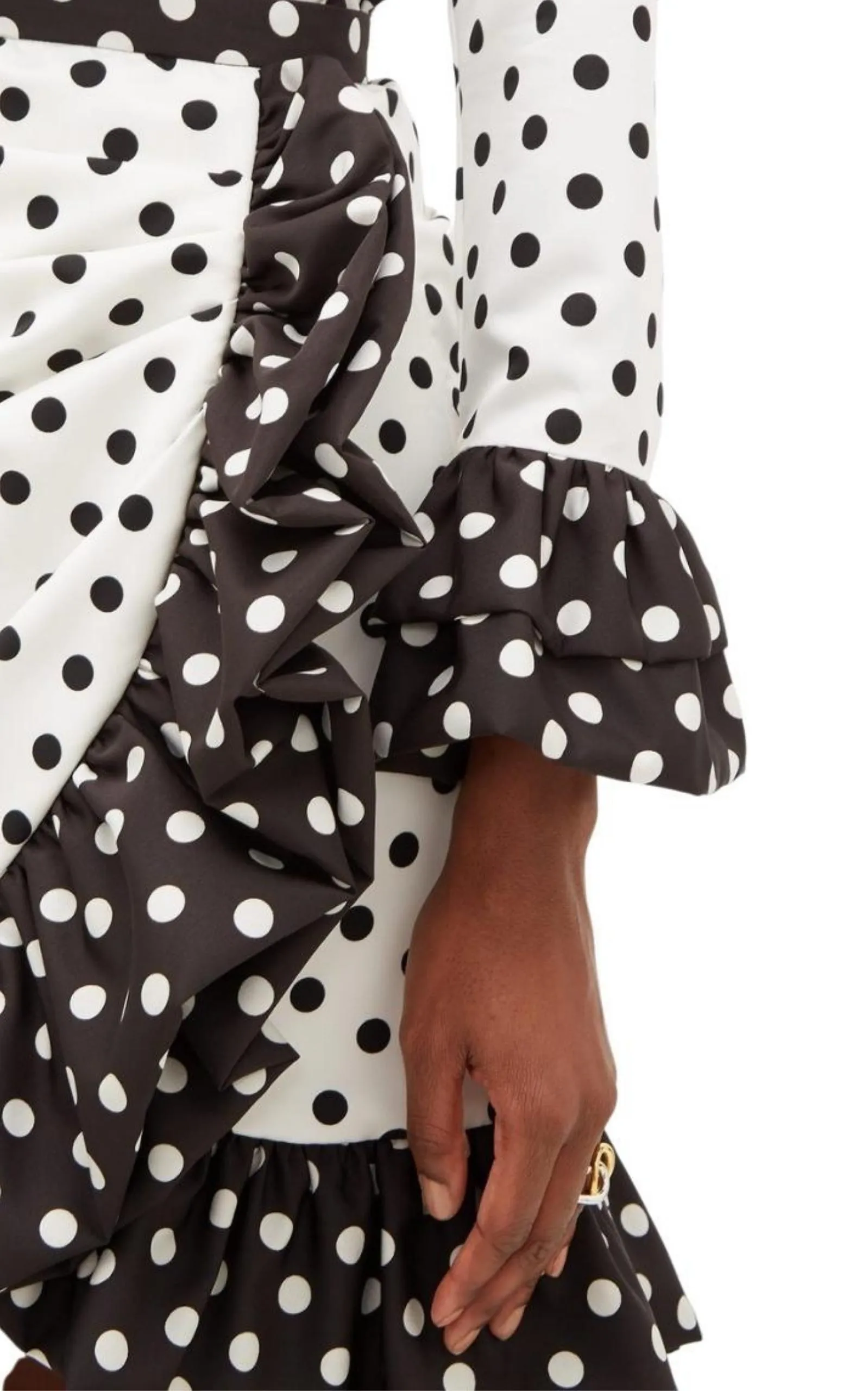 Ruffled polka-dot skirt