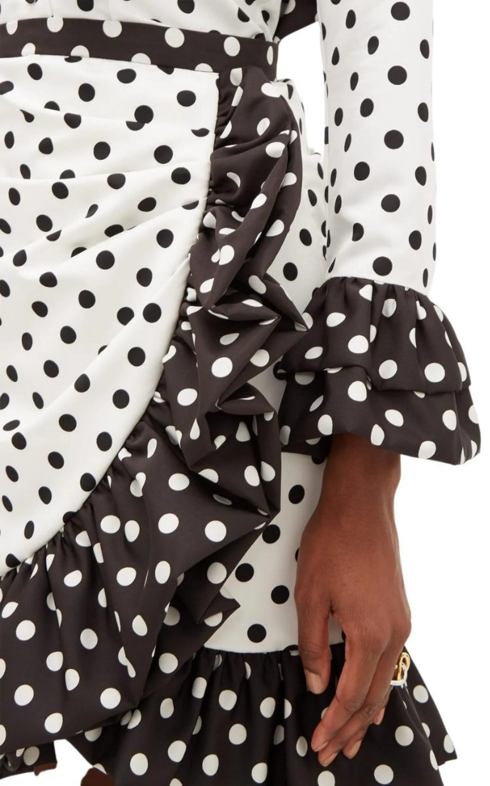 Ruffled polka-dot skirt