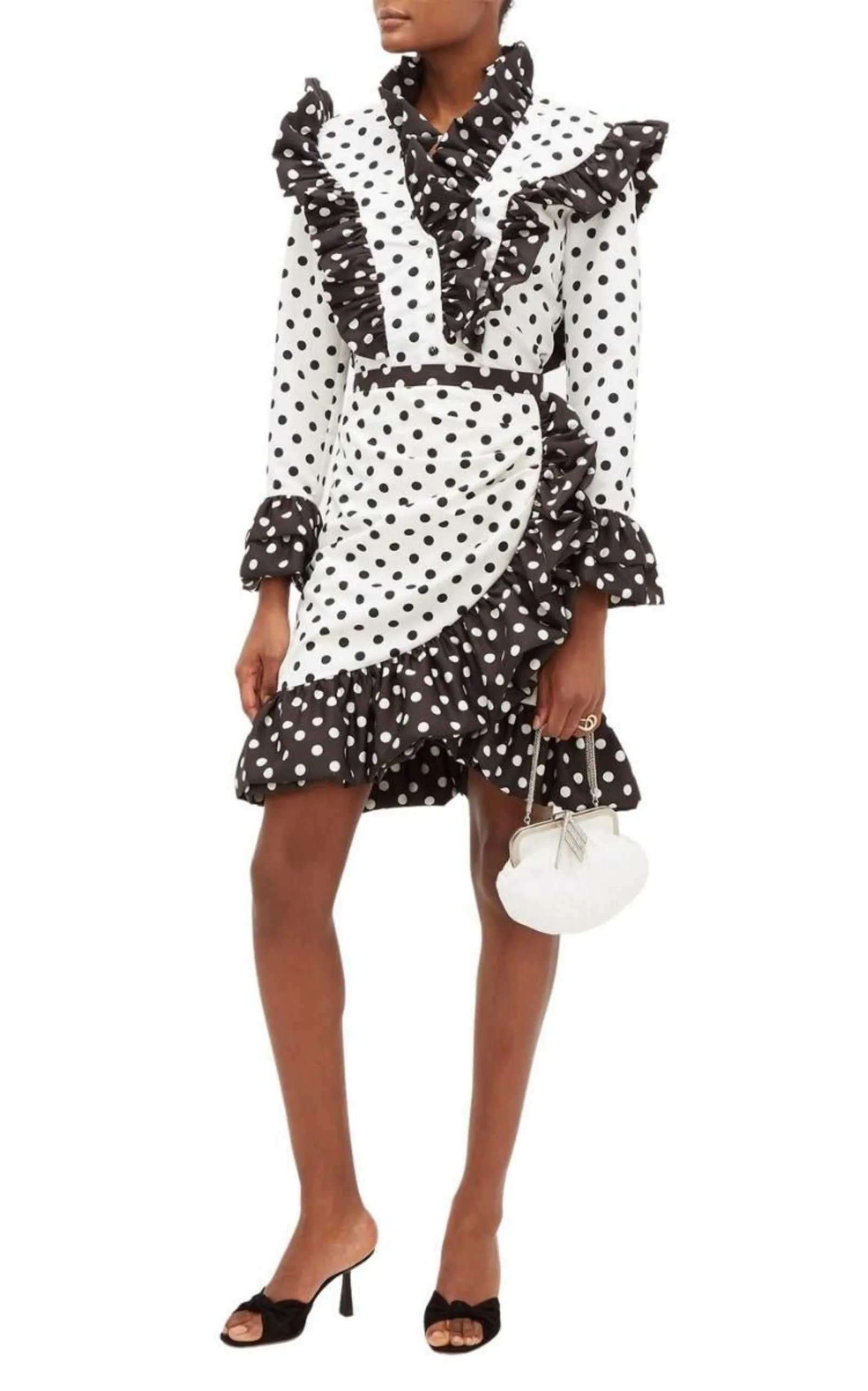 Ruffled polka-dot skirt