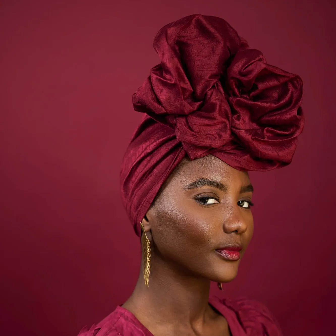 Sangria Silk Headwrap