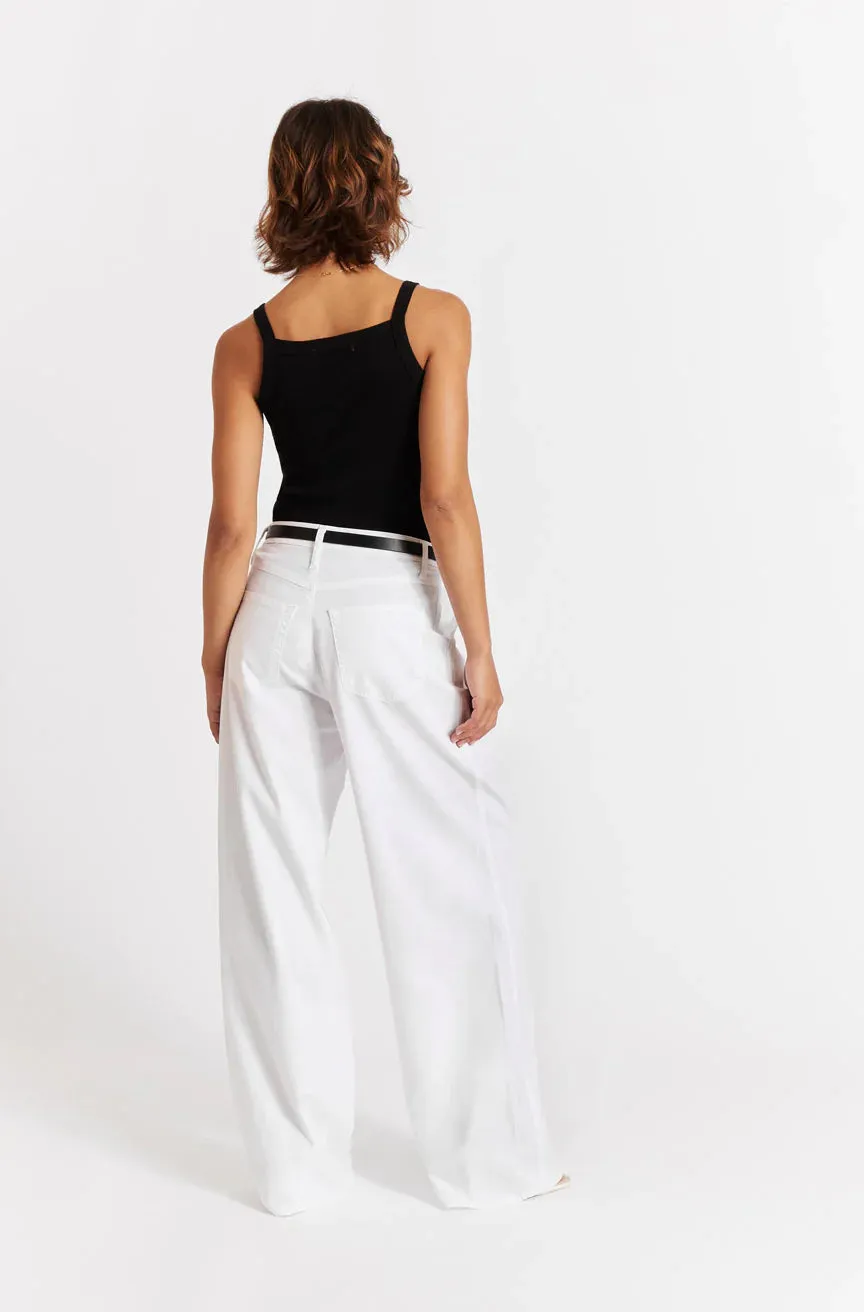 Sheryl Wide Leg Trouser - White