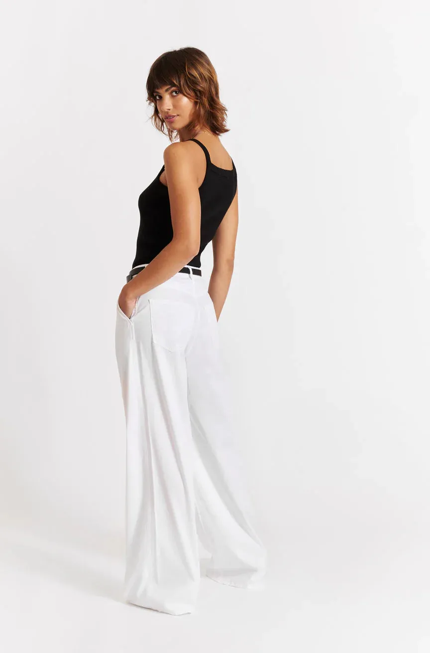 Sheryl Wide Leg Trouser - White