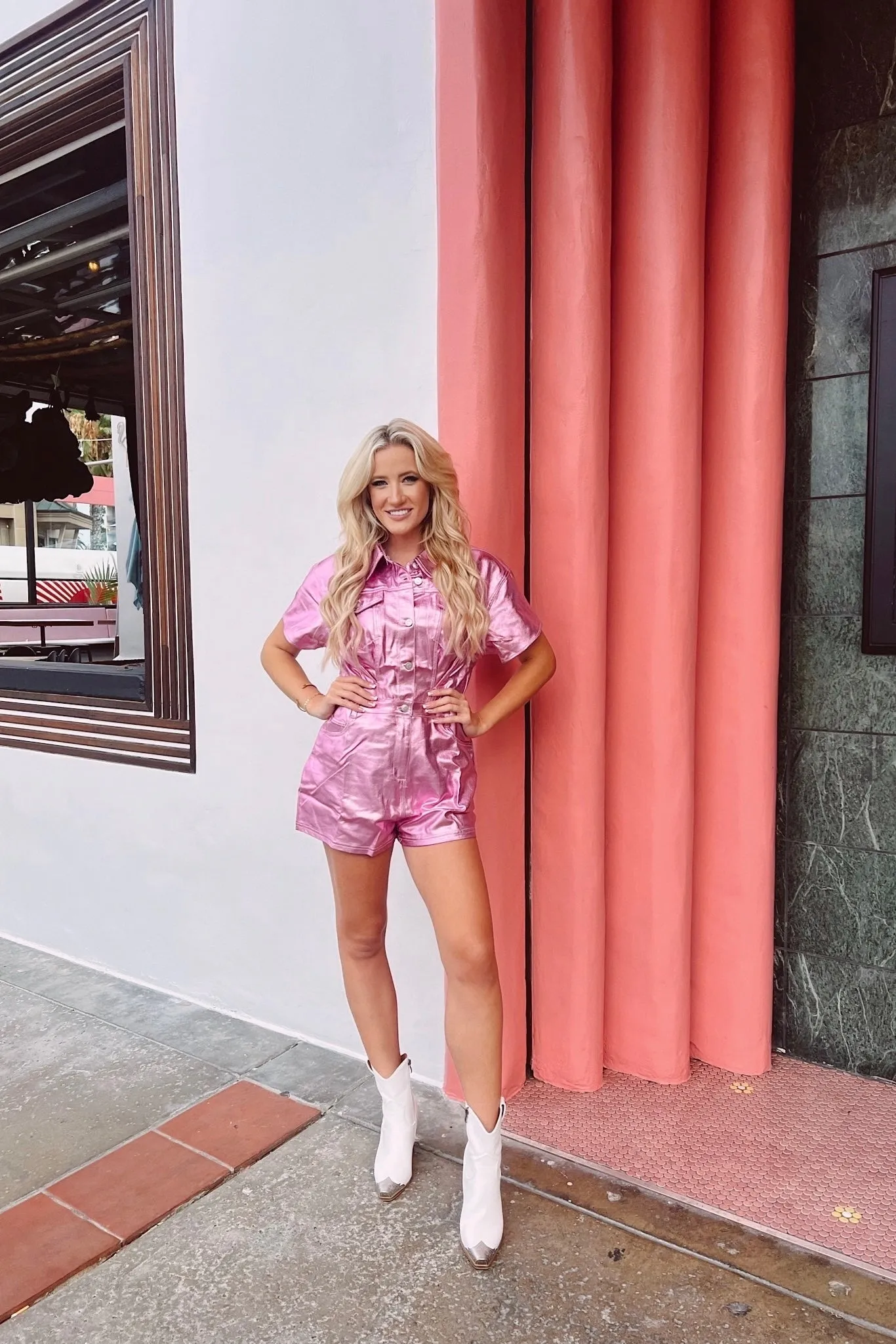 Shine Bright Metallic Romper