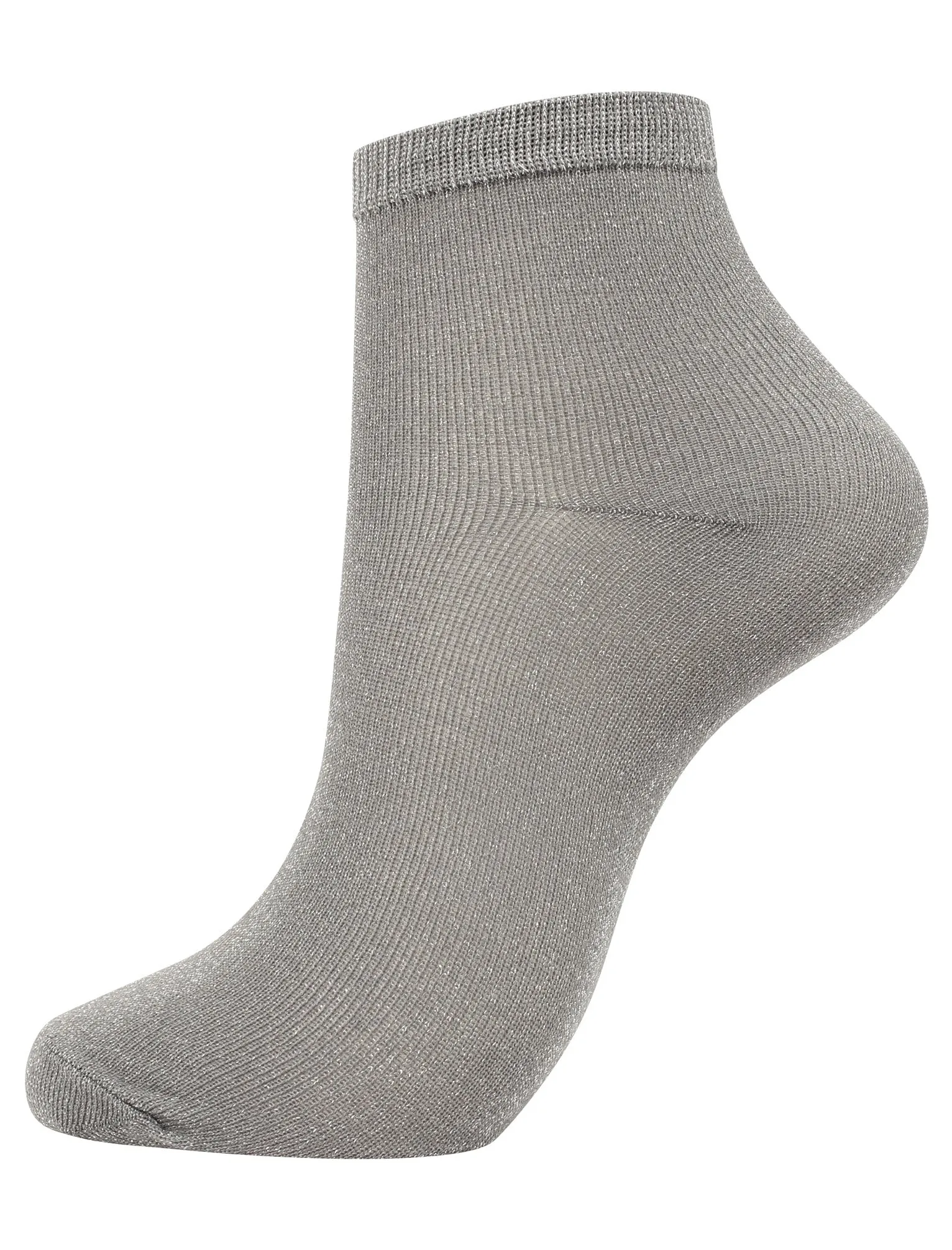 Sparkle (2 Pack) Metallic Glitter Ankle Socks in Grey / Navy - Tokyo Laundry