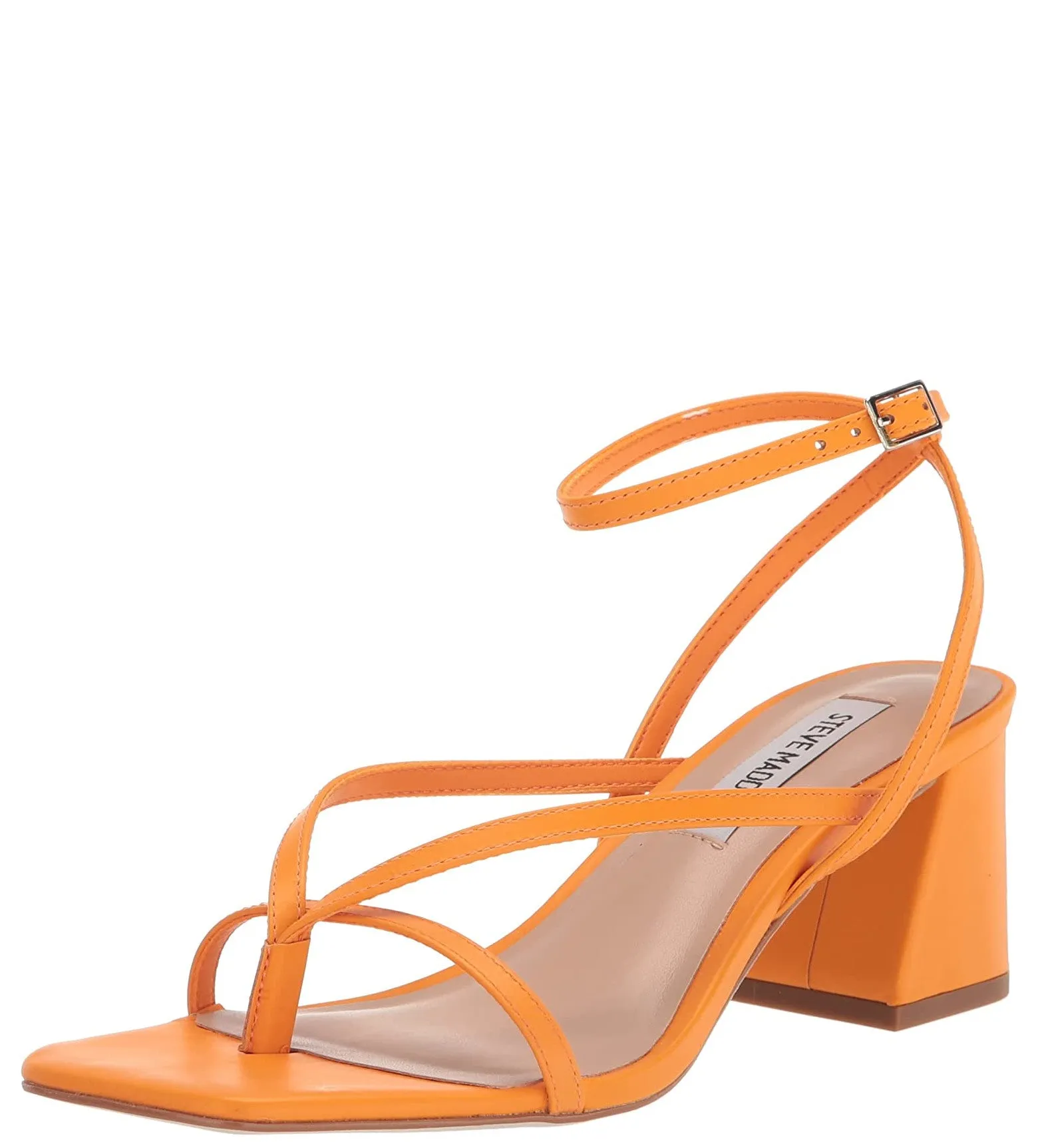 Steve Madden Alaina Sandal in Orange Leather