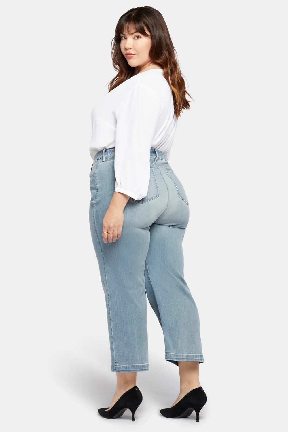 Teresa Wide Leg Ankle Jeans In Plus Size - Thistle Falls