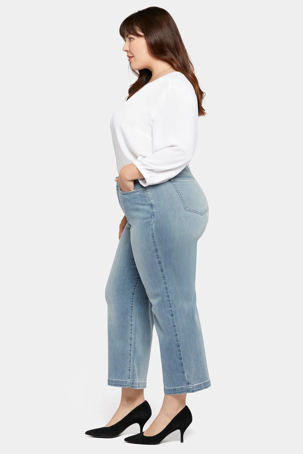 Teresa Wide Leg Ankle Jeans In Plus Size - Thistle Falls